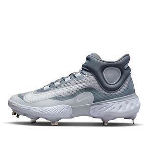 Size 12 Nike Alpha Huarache Elite 4 Mid Baseball Cleats Gray DJ6520-012 Men's